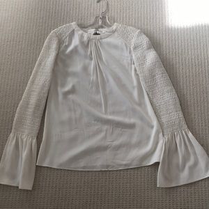 A.L.C silk shirt with smocked arms